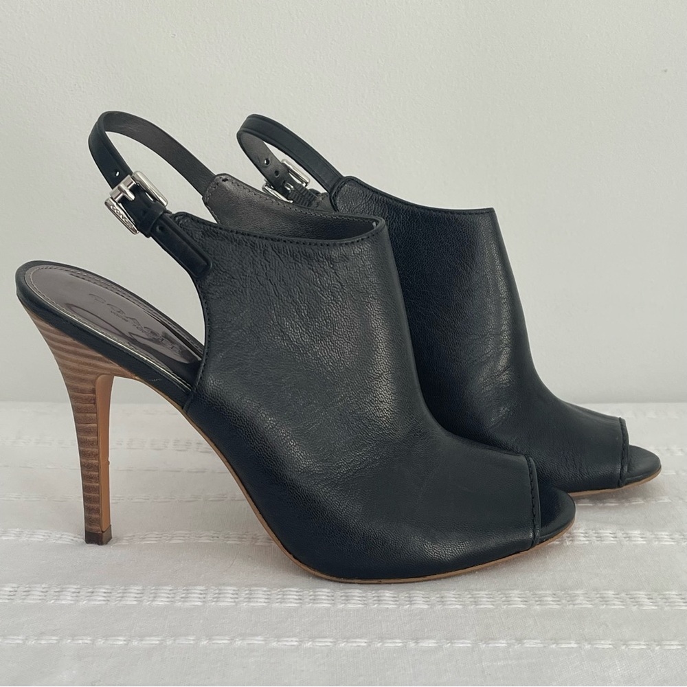Coach Black Classic Leather Heels